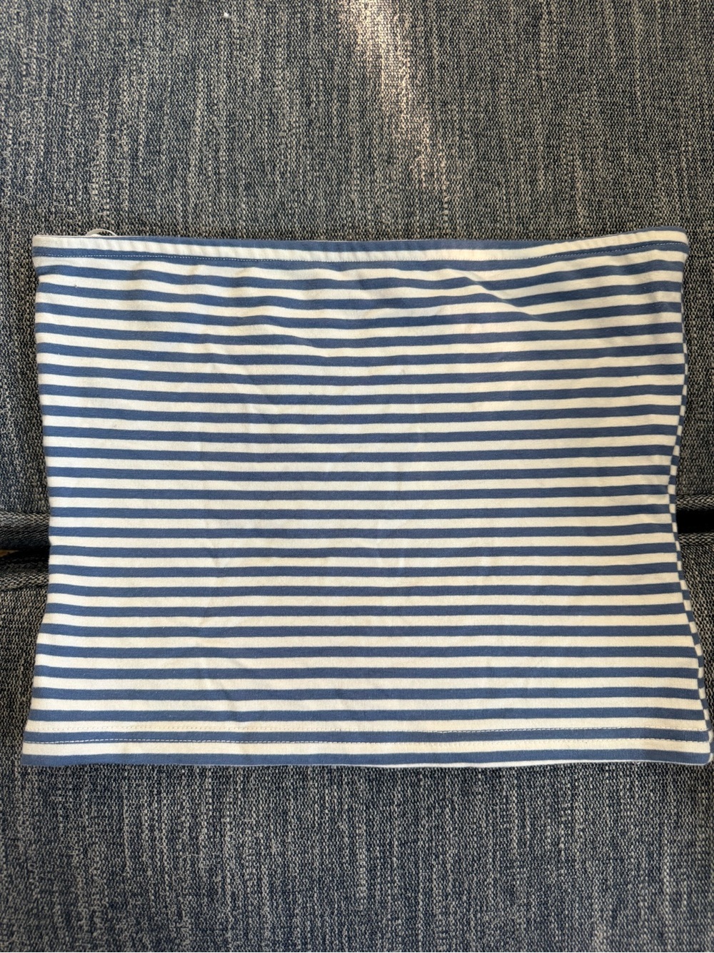 Edikted Striped Blue and White Bandeau Top